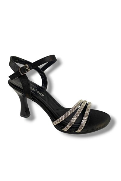 ERBAY 484-25 Sandale de damă din piele strălucitoare cu 3 dungi și pietre