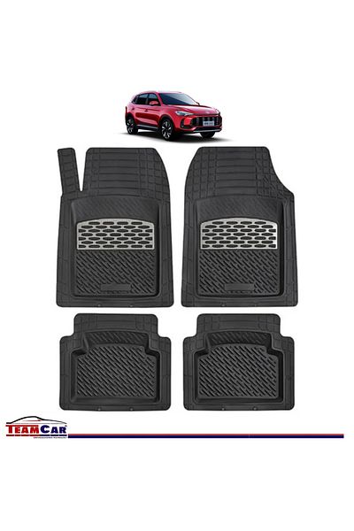 TEAMCAR ® Tray Type Floor Mats Compatible With Mg Ehs Mk1 Plug-in Hybrid (2020–2025) Silver
