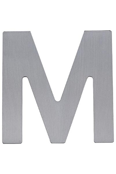 Roco حرف "M" ذاتي اللصق - إنجليزي، فضي