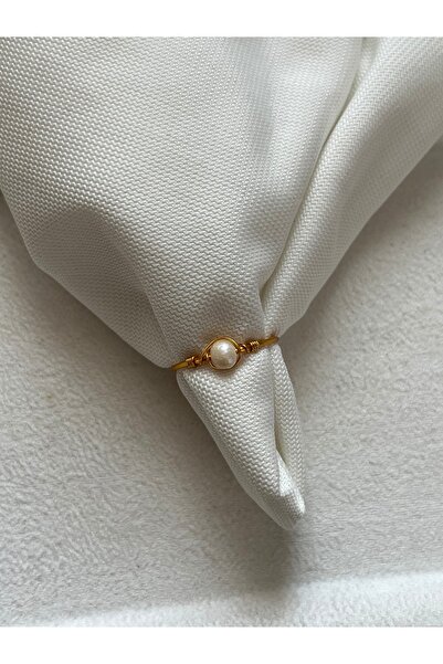 Pel Design مينيمال هام لؤلؤ حقيقي ذهبي اللون سلك قابل للتعديل