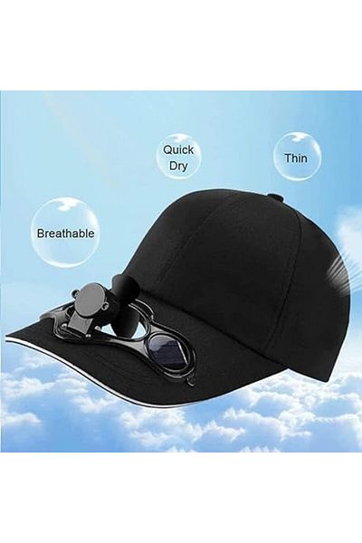 Generic Solar Fan Hat | Summer Cap with Fan to Keep Cool, Solar Power Fan Cap, Baseball Golf Hat Cool Your F