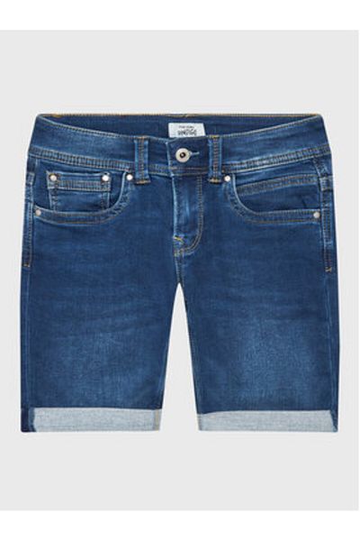 Pepe Jeans Pantaloni scurți din denim pentru băieți PB800696JS0 Albastru