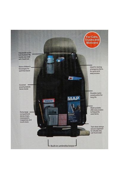 motor starter AERZETIX car seat organizer, black