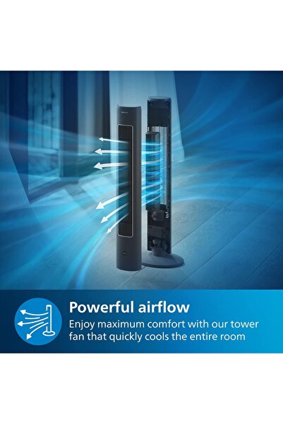 Philips 5000 Serisi Kule Vantilatör CX5535/11, 105 cm, Uzaktan Kumandalı, 3 Hız, Sessiz