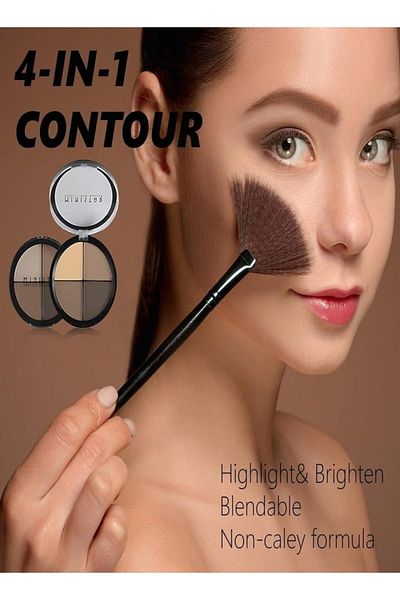Ministar Professional 4-Color Contour Kit - Expert Sculpting & Defining Palette