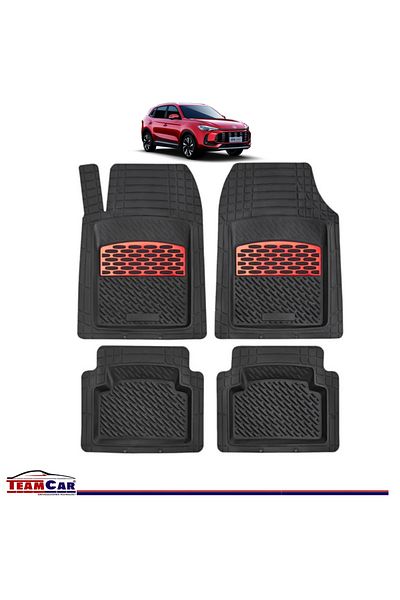 TEAMCAR ® Tray Type Mats Compatible With Mg Ehs Mk1 Plug-in Hybrid (2020–2025) -red