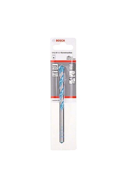 Bosch CYL-9 Break-Resistant Multi Construction Drill Bit Silver and Blue