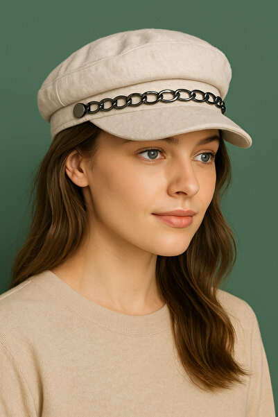Nuva Land Women's Chain Detailed Cap Hat