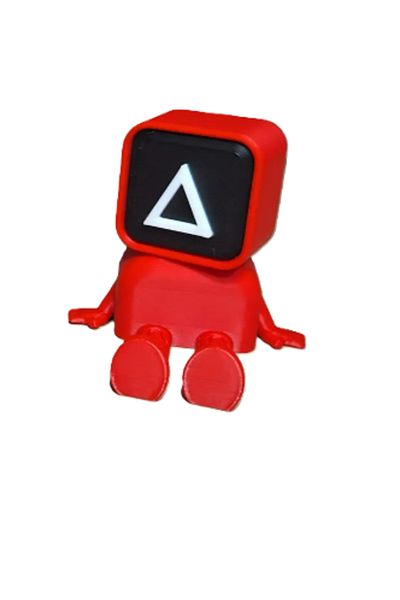3DONE MODELS Squid Game red triangle soldier action figure, 3D printed