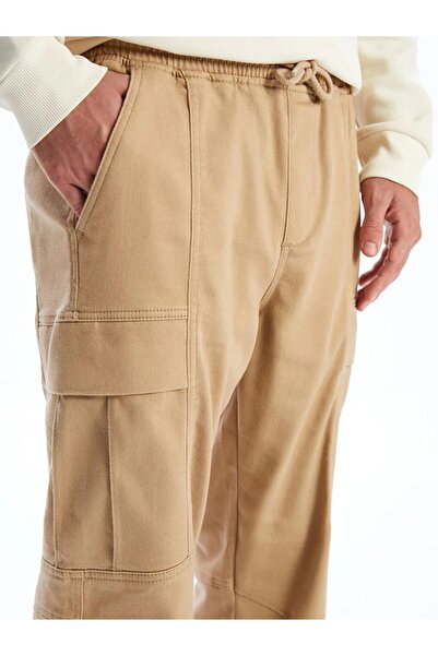 LC Waikiki Ανδρικό παντελόνι XSIDE Beige Comfortable Fit