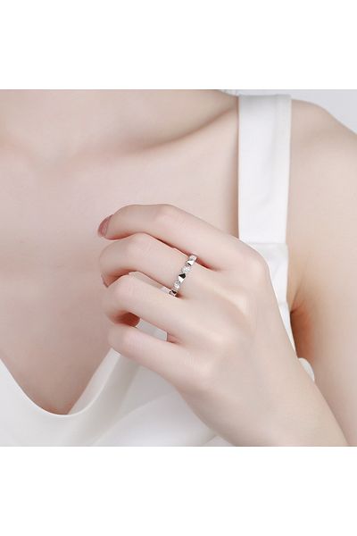 delis Inel Argint 925, Jw1318, Model Inimioare, Placat Cu Rodiu