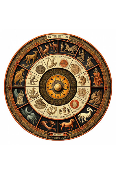 INOVATIX Set de 8 bucăți, autocolant roată zodiacală, INOVATIX®. 6 cm