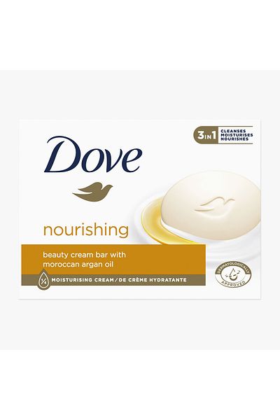 Dove Soap 1/4 Moisturizing Cream with Argan Oil 4 pieces x 90 g