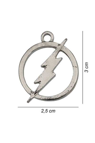 Rua Jewelry The Flash Lightning Necklace - Silver Color Classic with Chain