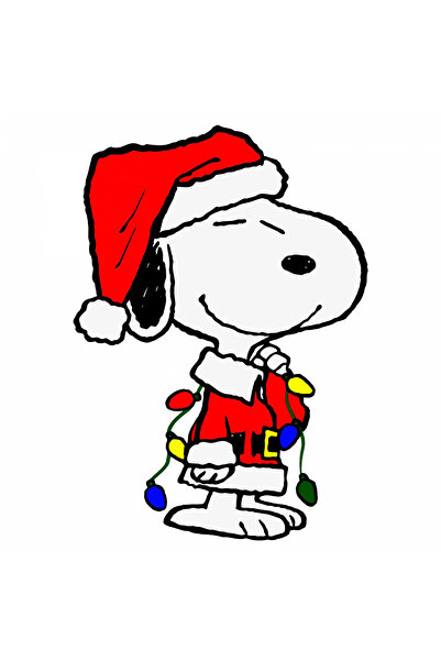 INOVATIX Set de 8 piese, autocolant de Crăciun Snoopy, INOVATIX®. 6 cm