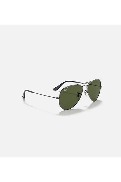 Ray-Ban Aviator Sunglasses Gunmetal Polarized RB3025 004/58 Size 58