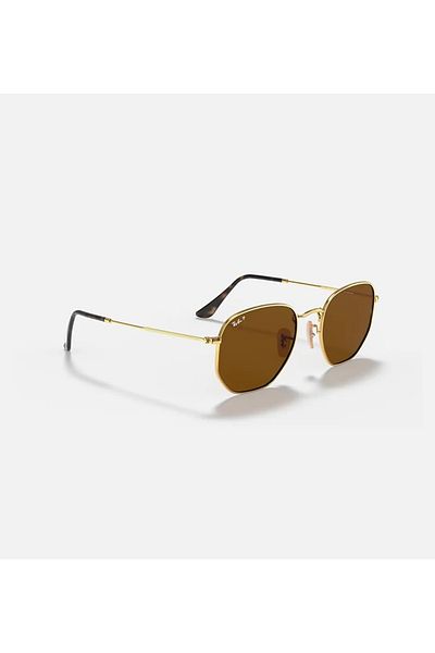 Ray-Ban Hexagonal Sunglasses Polarized RB3548N 001/57 Size 51
