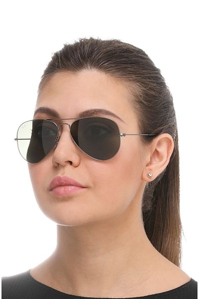 Ray-Ban Aviator Sunglasses Gunmetal Polarized RB3025 004/58 Size 58