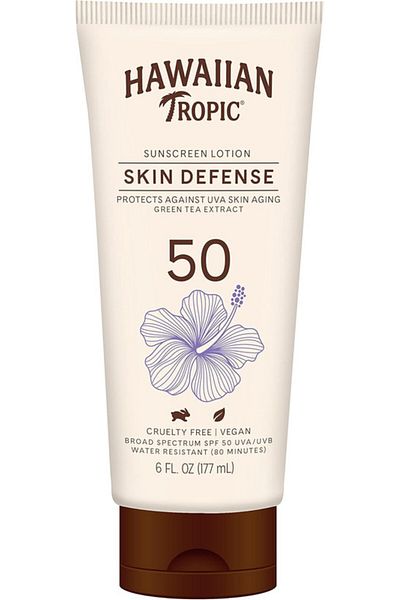 Hawaiian Tropic Sunscreen Lotion Skin Defense, , SPF 50 UVA/UVB Lightweight- 177ml