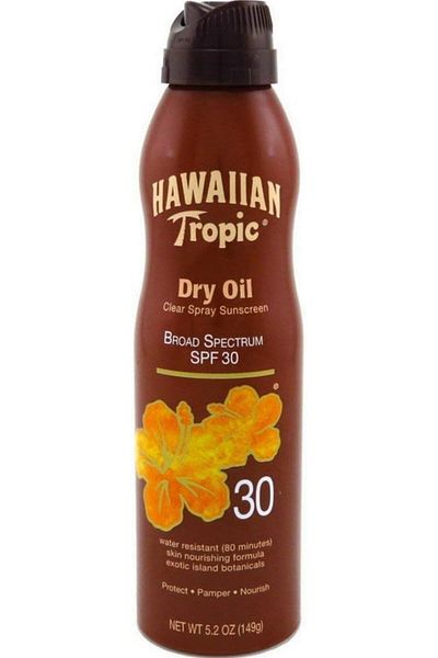 Hawaiian Tropic Protective Tanning Dry Oil Continuous Spray, SPF 30, 5.2 oz