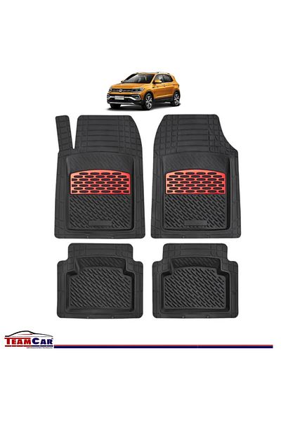 TEAMCAR ® Car Mats Compatible With Volkswagen T-cross C11 (2018–2025) Red