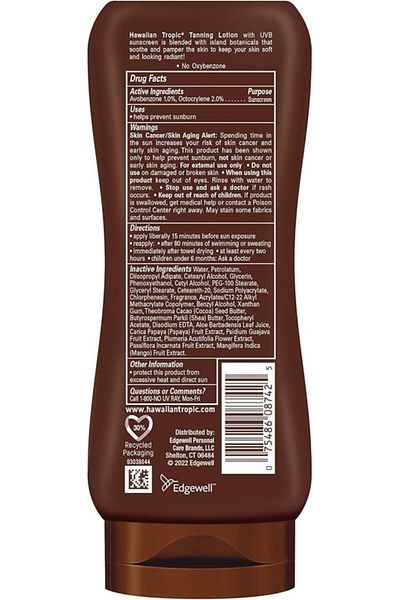 Hawaiian Tropic Sunscreen Protective Dark Tannning Sun Care Sunscreen Lotion - SPF 4, 8 Ounce