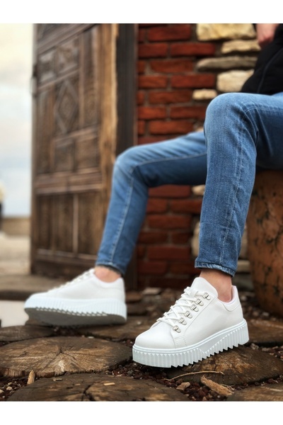 EBRUS TREND Et0505 Hook Lace White Color High-Sole Casual Shoes