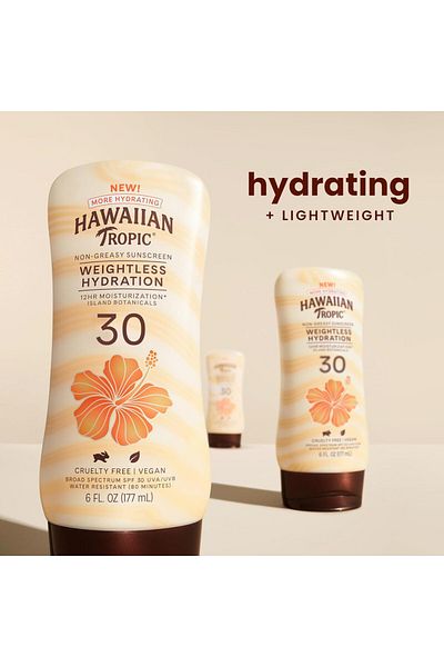 Hawaiian Tropic Weightless Hydration Lotion SPF 30, 177ml