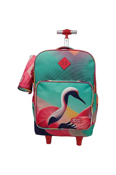 Roco Swan Art Trolley Bag with Accessory for 15.6" (Device)Peach/Black
