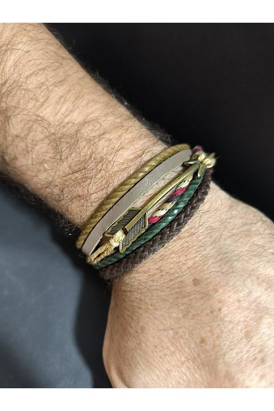 enyatakı Fish Needle Model Original Leather Rope Bracelet