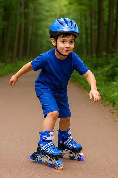CAN Adjustable Lighted Roller Skates |   Dual Use Single Row Skates - Double Row Practice Skates No 30-33