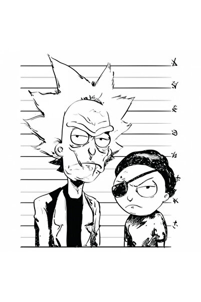 INOVATIX Set de 8 piese, autocolant Rick și Morty Bun sau rău, INOVATIX®. 6 cm