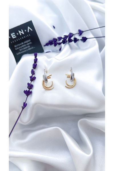 ZENA ACCESSORİES Stera Özel Seri Gold Çelik Küpe