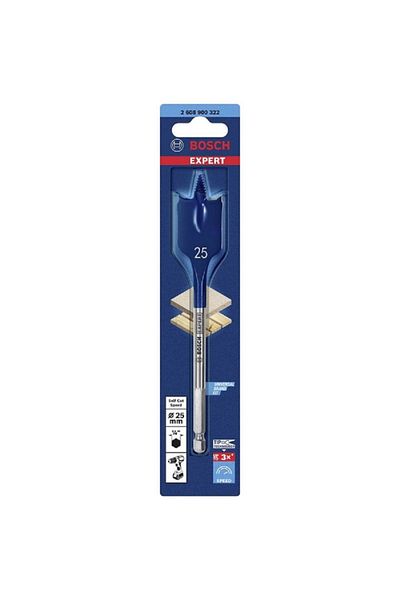 Bosch Expert Self-Cut Speed Spade Drill Bit Silver and Blue