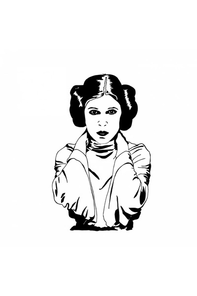 INOVATIX Set de 8 piese, autocolant Prințesa Leia Star Wars gândindu-se, INOV...