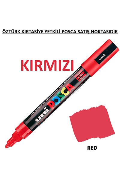 Uni Posca Red Marker Pc-3M (0.9-1.3mm) Poska Pc3M Pc - 3m