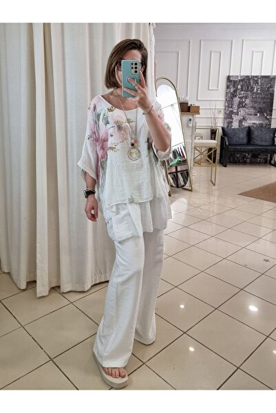 pudubutik Wide Leg Ecru Aerobin Trousers