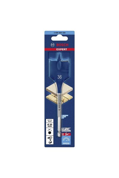 Bosch Expert Self-Cut Speed Spade Drill Bit Silver and Blue