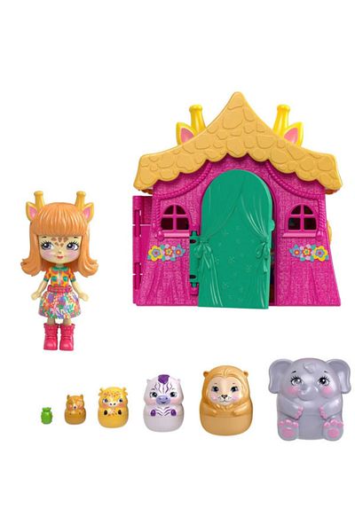 mattel EnchanTimals Secret Besties Griselda Giraffe Playset with Tent