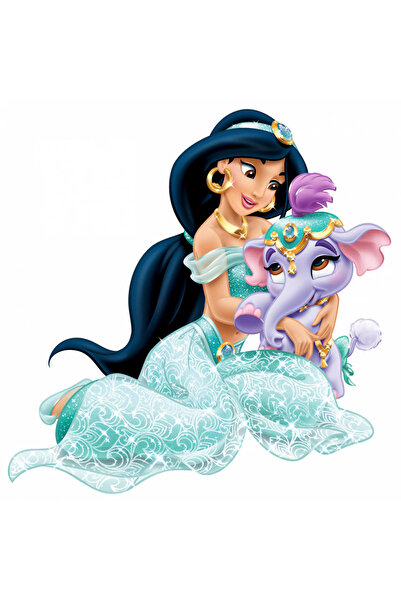 INOVATIX Set de 8 piese, autocolant Prințesa Jasmine cu elefantul ei, INOVATI...