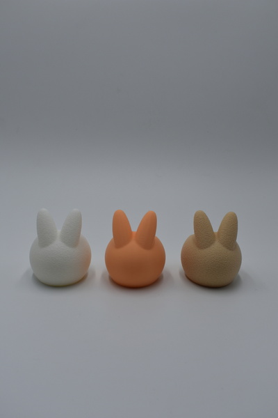 Turuncu 3D Tavşan Figürlü Dekoratif Mini Kutu, şık ve sevimli ev dekorasyonu.
