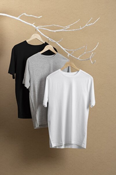 FİTGO Γυναικείο μπλουζάκι με λαιμόκοψη 3 τεμαχίων