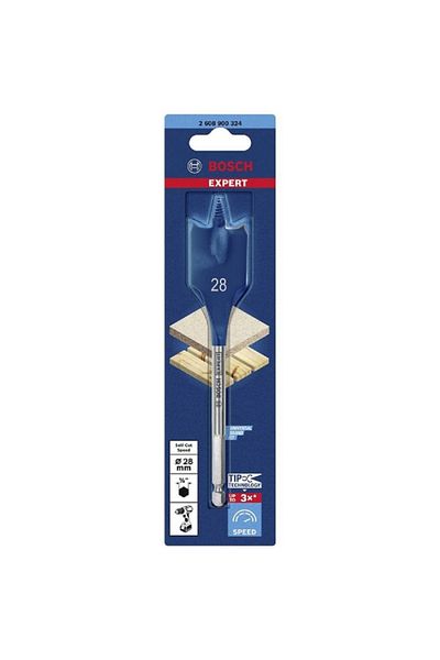 Bosch Expert Self-Cut Speed Spade Drill Bit Silver and Blue