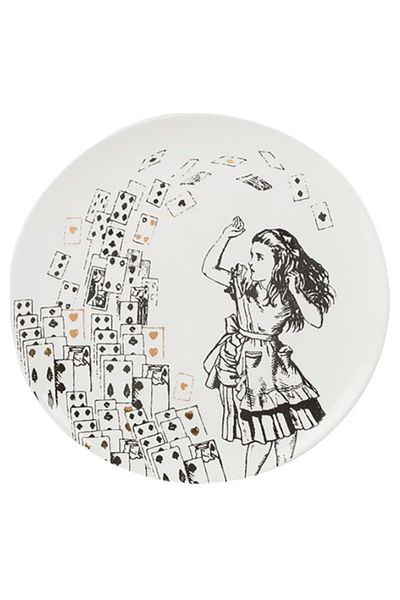 MIKASA X V&A Alice in Wonderland Fine China Porcelain 21cm Cake Plate Set of 4