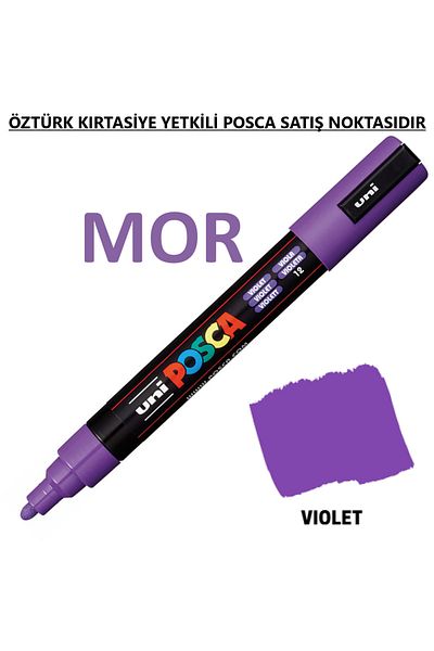 Uni Posca Purple Marker Pc-3M (0.9-1.3mm) Poska Pc3M Pc - 3m