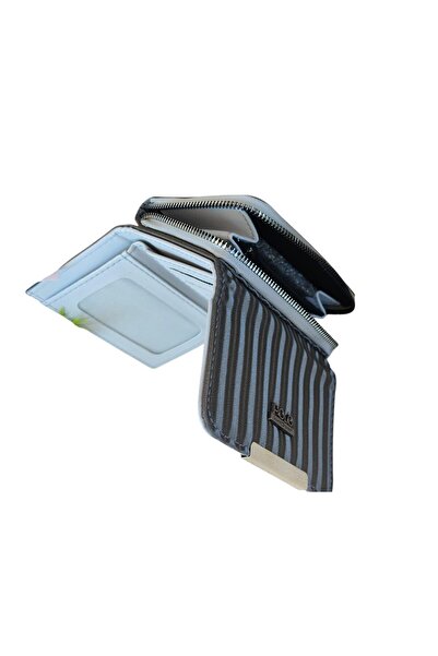 Bay Emir Zebra Patterned Colorful Soft Fabric Surface Multi-Eye Continantel Women's Wallet 16X9X5