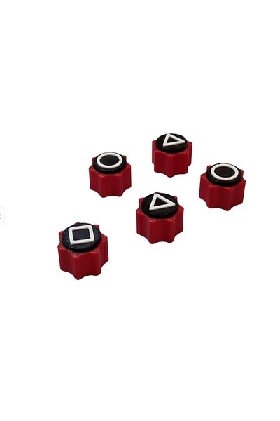 OEM Red and black Gonggi game set 3DONE MODELS, Squid Game, 3D printed