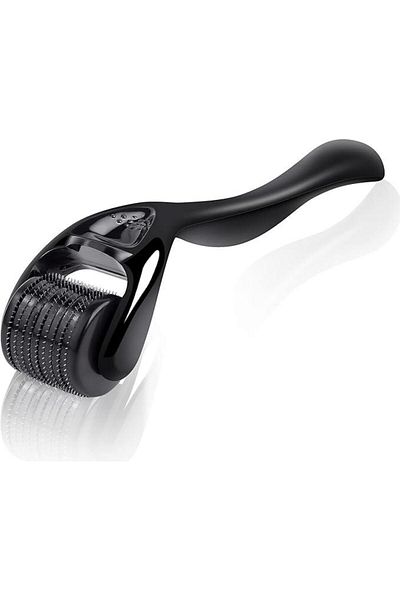BOEM Beard roller, Silicone/Alloy, Black