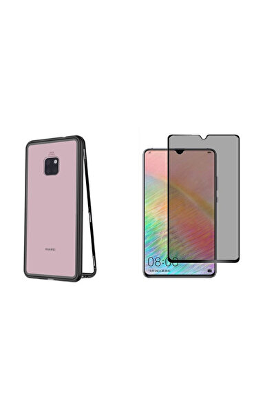 OEM Магнитен калъф за Huawei Mate 20 със закалено стъкло за гръб и протектор ...