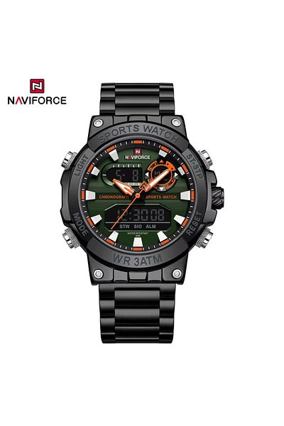 Naviforce Men’s Watch – Dual Display, Quartz, Waterproof, Multi-Function, Casual Style